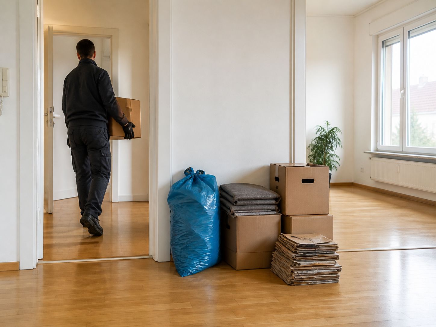 Sortierte Räumung einer Wohnung durch Fixum Objektservice in Emden