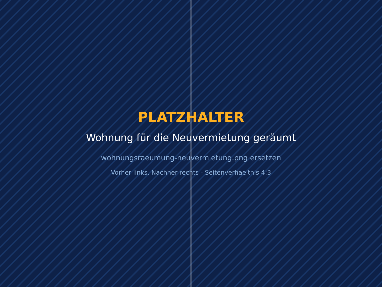 Wohnzimmer mit Restmöbeln und Umzugskartons vor und nach der Wohnungsräumung